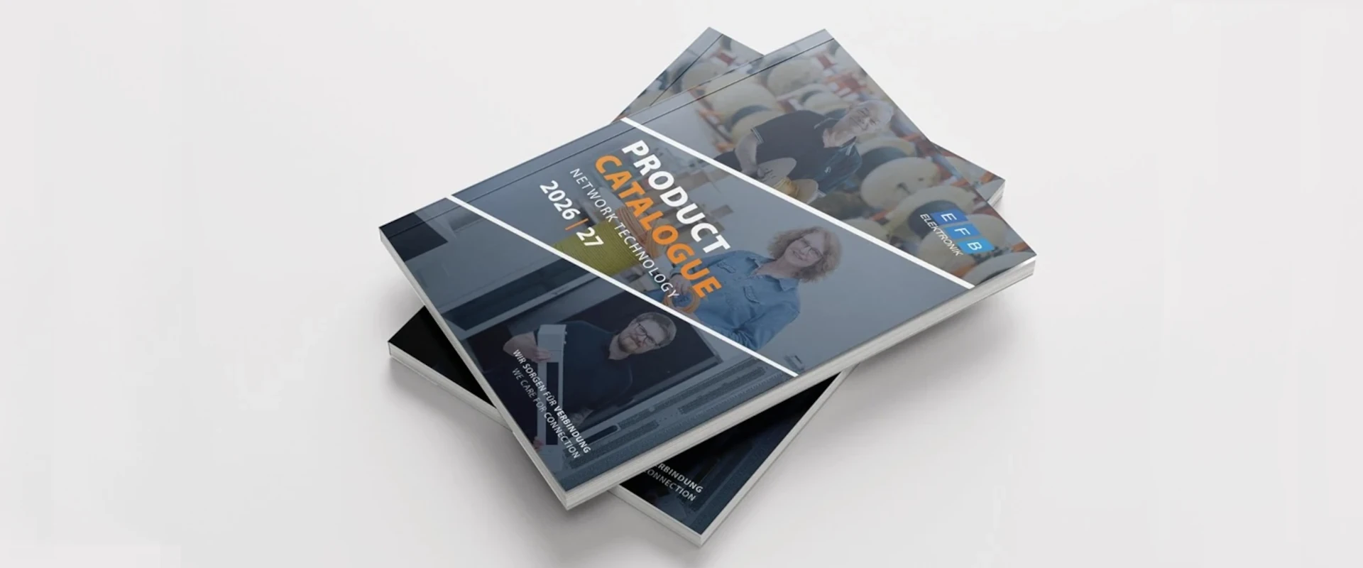 EFB-Elektronik Ürün Kataloğu 2026 bir yığın halinde